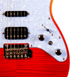 JS600 GUITARRA ELÉCTRICA JET ROJO TRASLÚCIDO