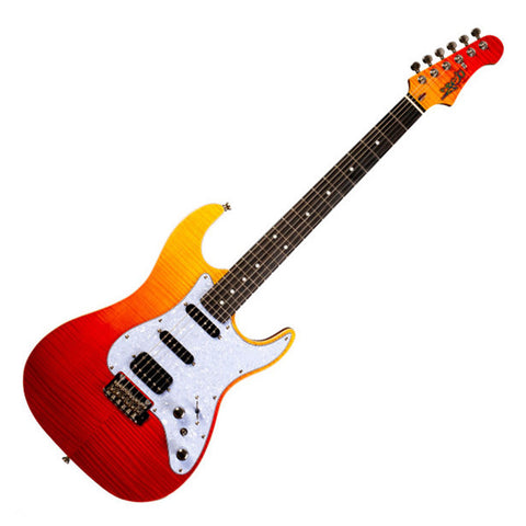 JS600 GUITARRA ELÉCTRICA JET ROJO TRASLÚCIDO