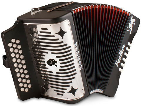 A4840 ACORDEÓN HOHNER PANTHER DIAT. FA, SIM, MIB NEGRO MATE 31B.12 B.